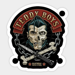 teddy boys head Sticker